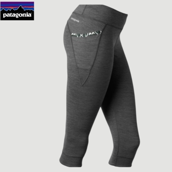 PATAGONIA Diversifly Capri Leggings Pocket tights Size Medium - Picture 4 of 9